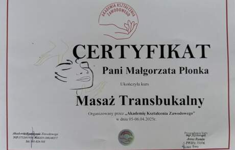 Masaż transbukalny.