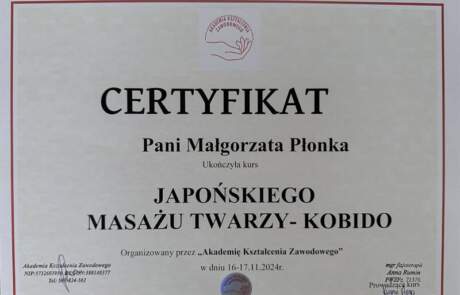 Japoński masaż KOBIDO.