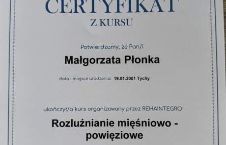 Rozluźnianie mięśniowo powięziowe.